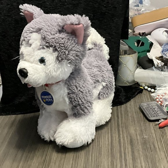 Build A Bear Promise Pets Husky Puppy Dog MAKE NOISE 12" Stuffed Animal - Picture 5 of 7